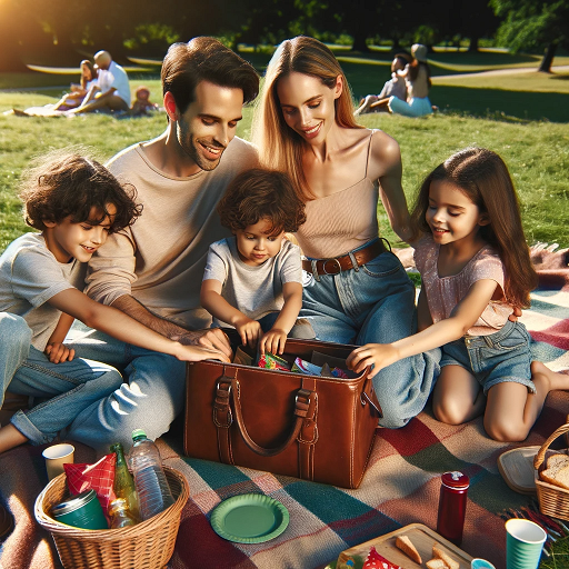 DALL·E 2023-11-02 20.09.40 - Realistic image of a family, including a man with medium skin tone and a woman with light skin tone, both adults, along with two children of diverse d